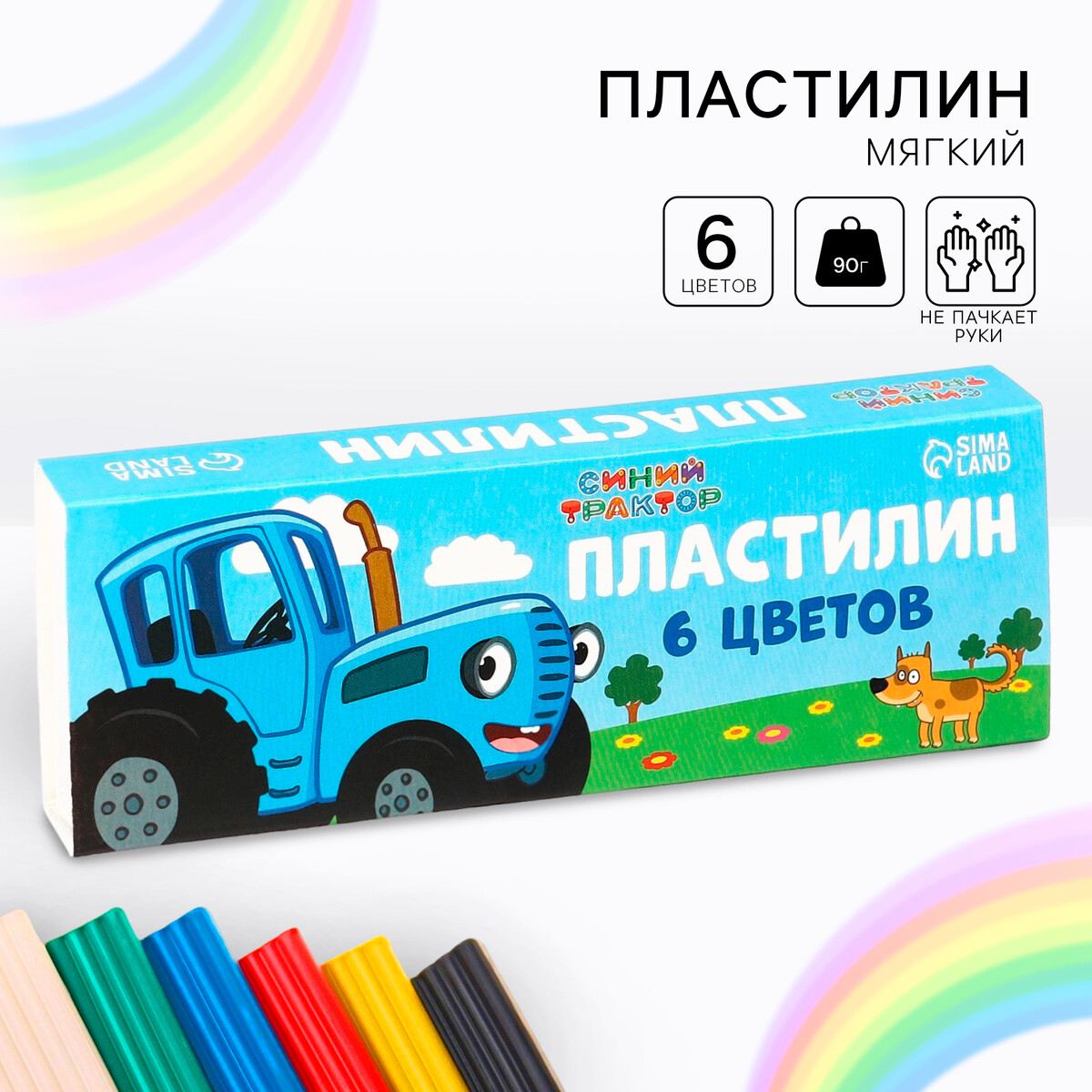 

Пластилин 6 цветов 90 г