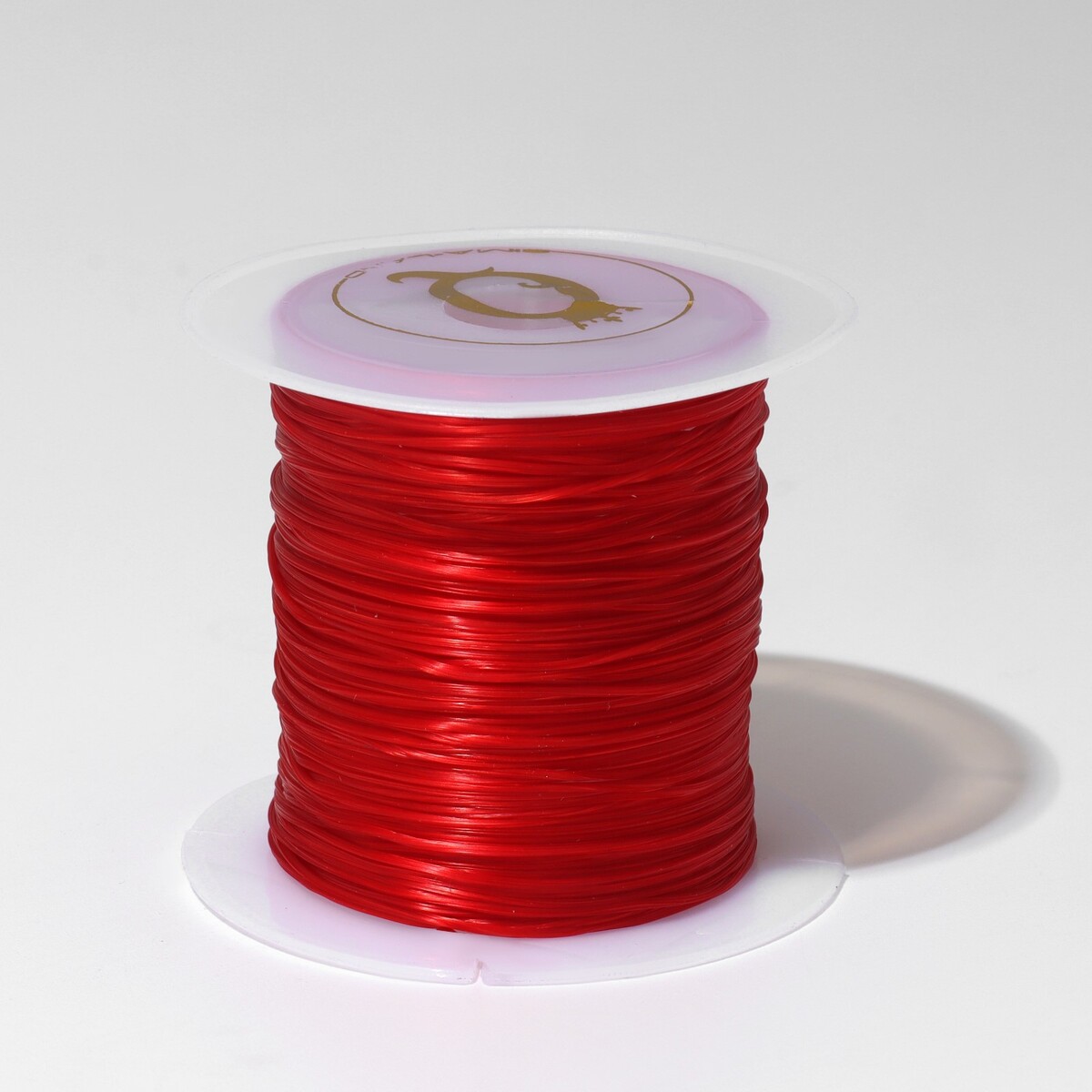 Нить силиконовая (резинка) d=0,5 мм, l=10 м (прочность 2250 денье), цвет красный