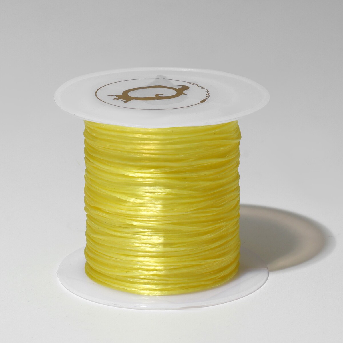 Нить силиконовая (резинка) d=0,5 мм, l=10 м (прочность 2250 денье), цвет желтый