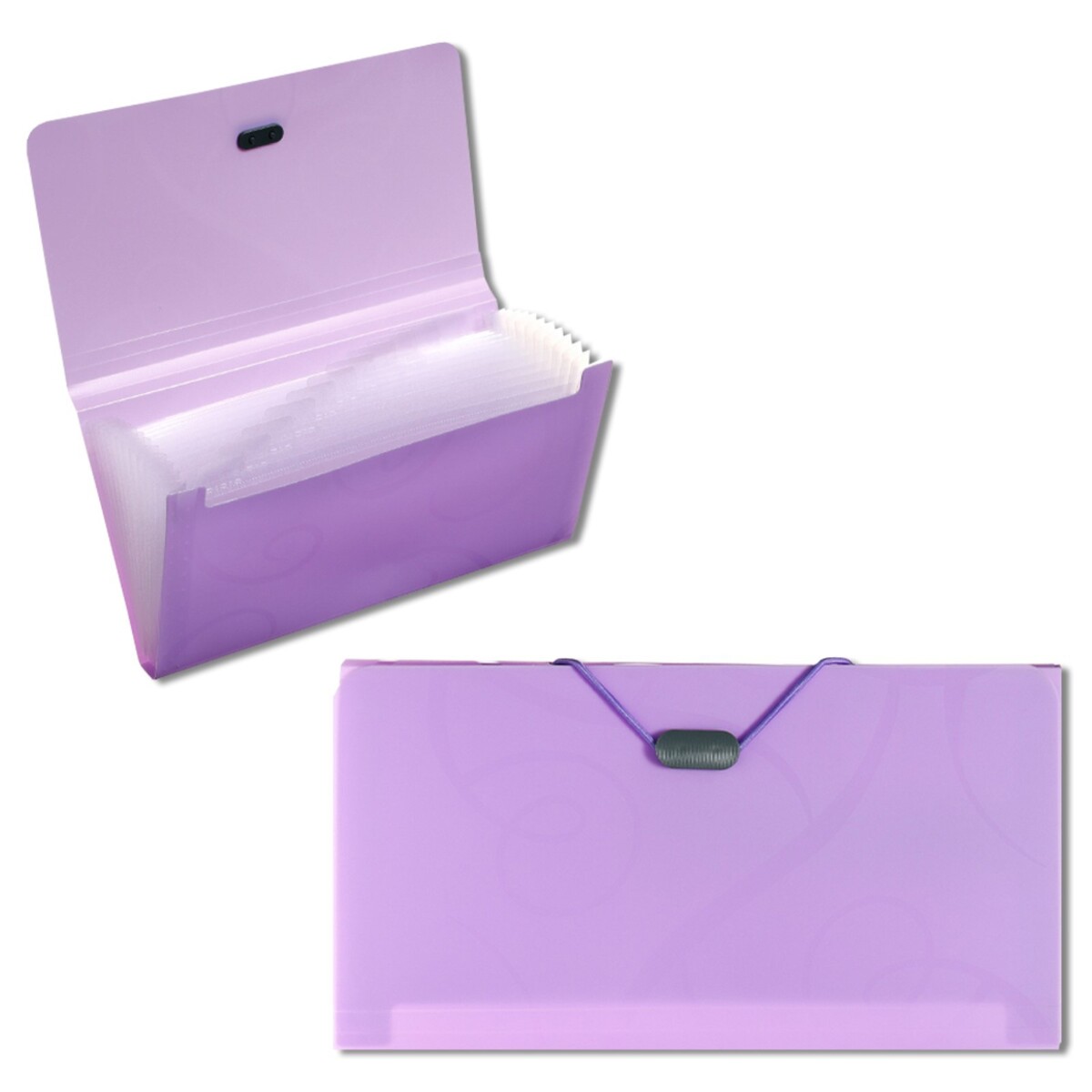 Папка на резинке а65, 12 отделений, узоры, фиолетовая пастель коса на резинке 42 см фиолетовый