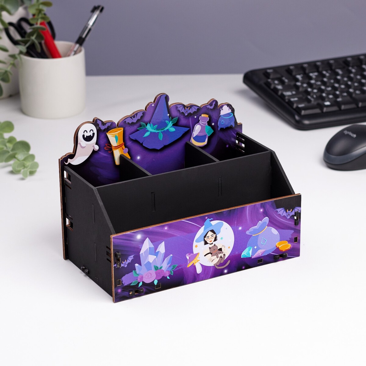 

Органайзер для канцелярии, Черный;разноцветный