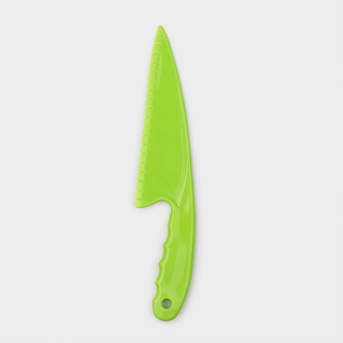 Нож для торта доляна, 28,5×6 см, цвет зеленый овощерезка шинковка доляна со сменными насадками и контейнером 6 насадок 14×12 5×38 1 см белый зеленый