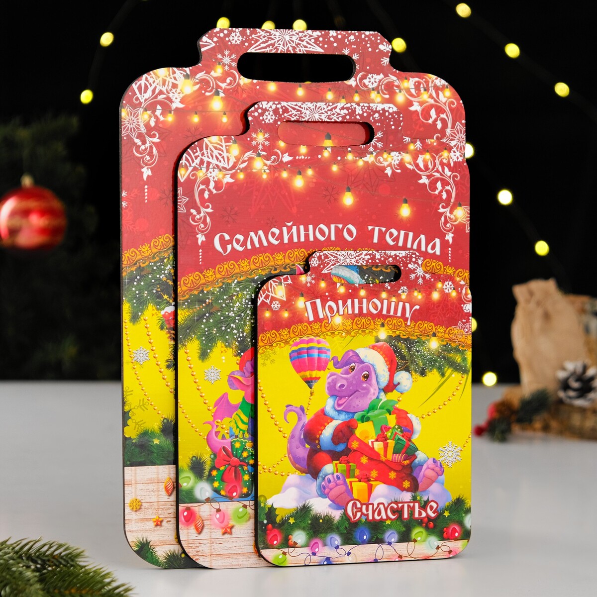 фото Набор досок разделочных сувенирных дарим красиво