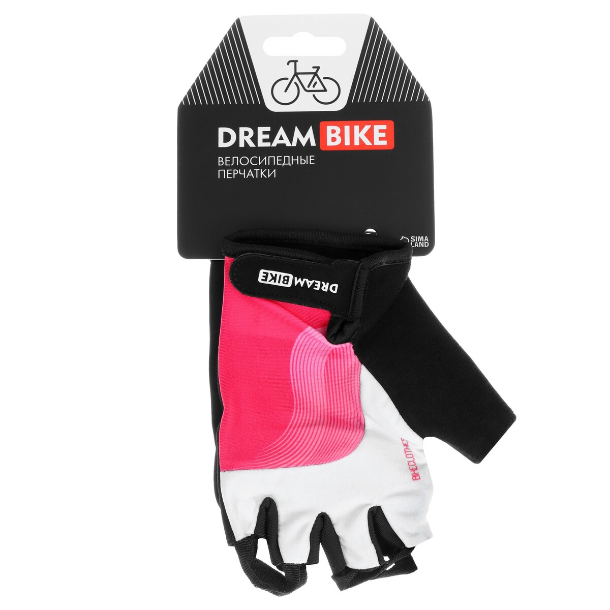 Перчатки велосипедные dream bike, женские, р. l Dream Bike 05567968 Белый, розовый  Фото 5