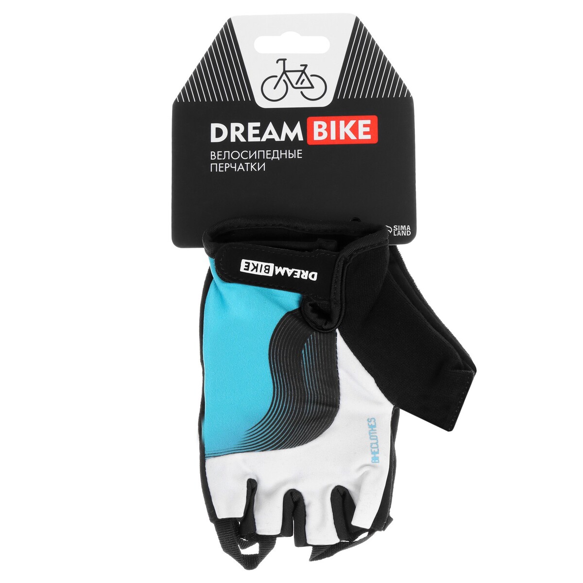 Перчатки велосипедные dream bike, женские, р. l Dream Bike 05567984 Белый, голубой, черный  Фото 5