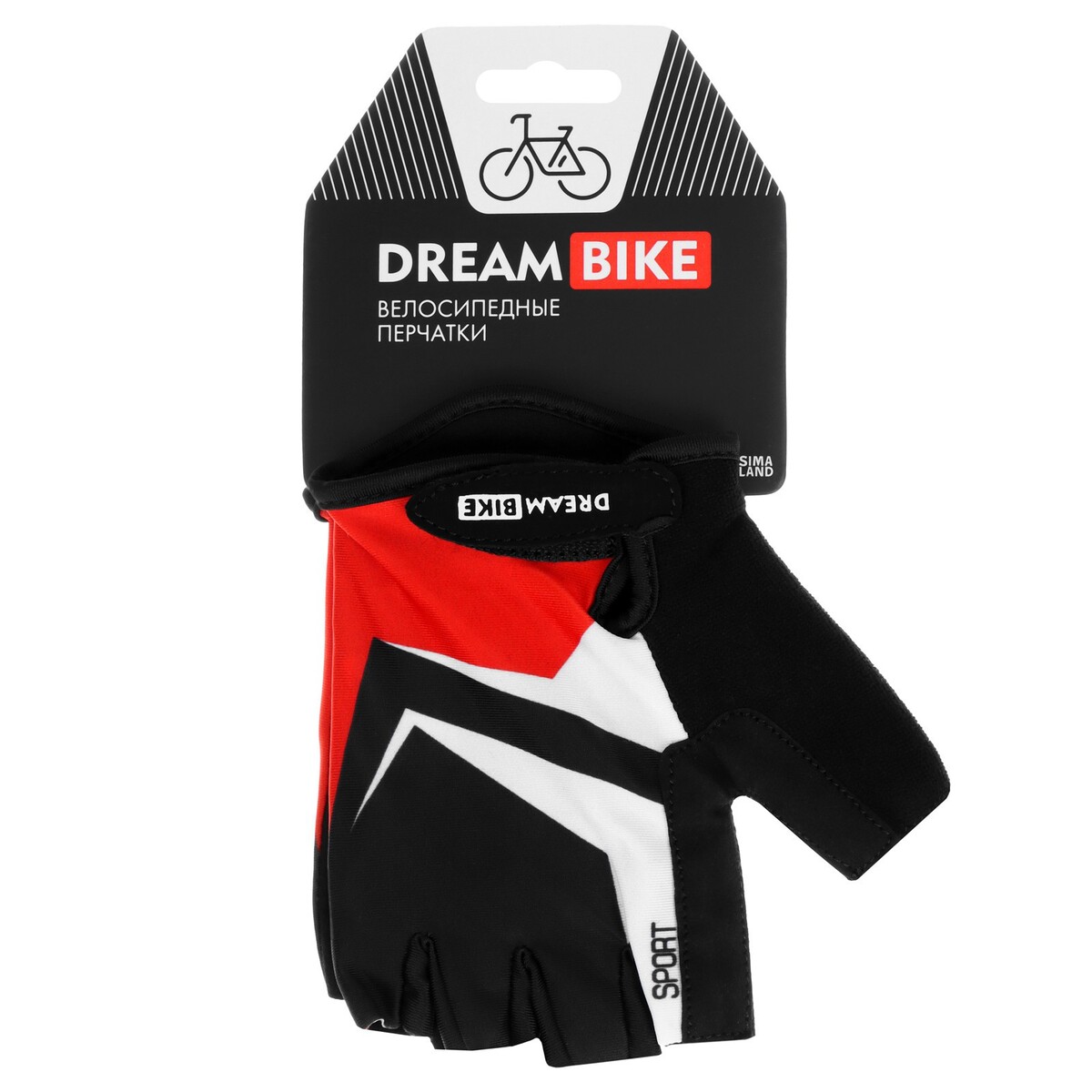 Перчатки велосипедные dream bike, с гелевыми вставками, мужские, р. s Dream Bike 05568213 Красный, белый, черный  Фото 5