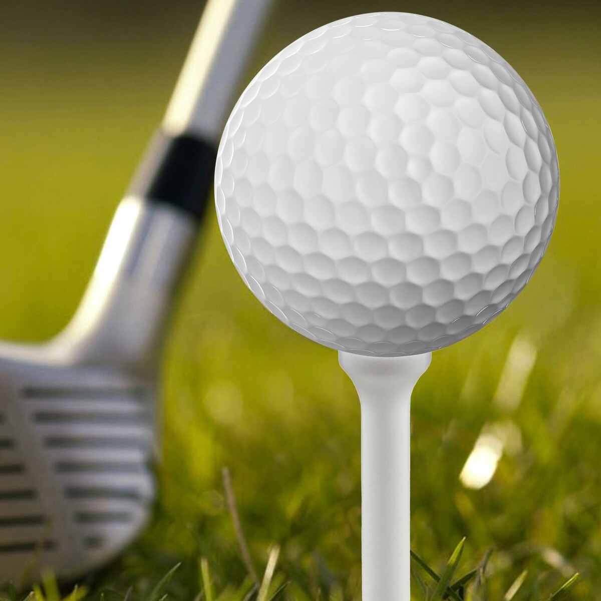 Набор подставок для гольф мяча, 10 штук, пластик, 1 х 7 см, белый цвет набор для игры в гольф со светозвуковым эффектом