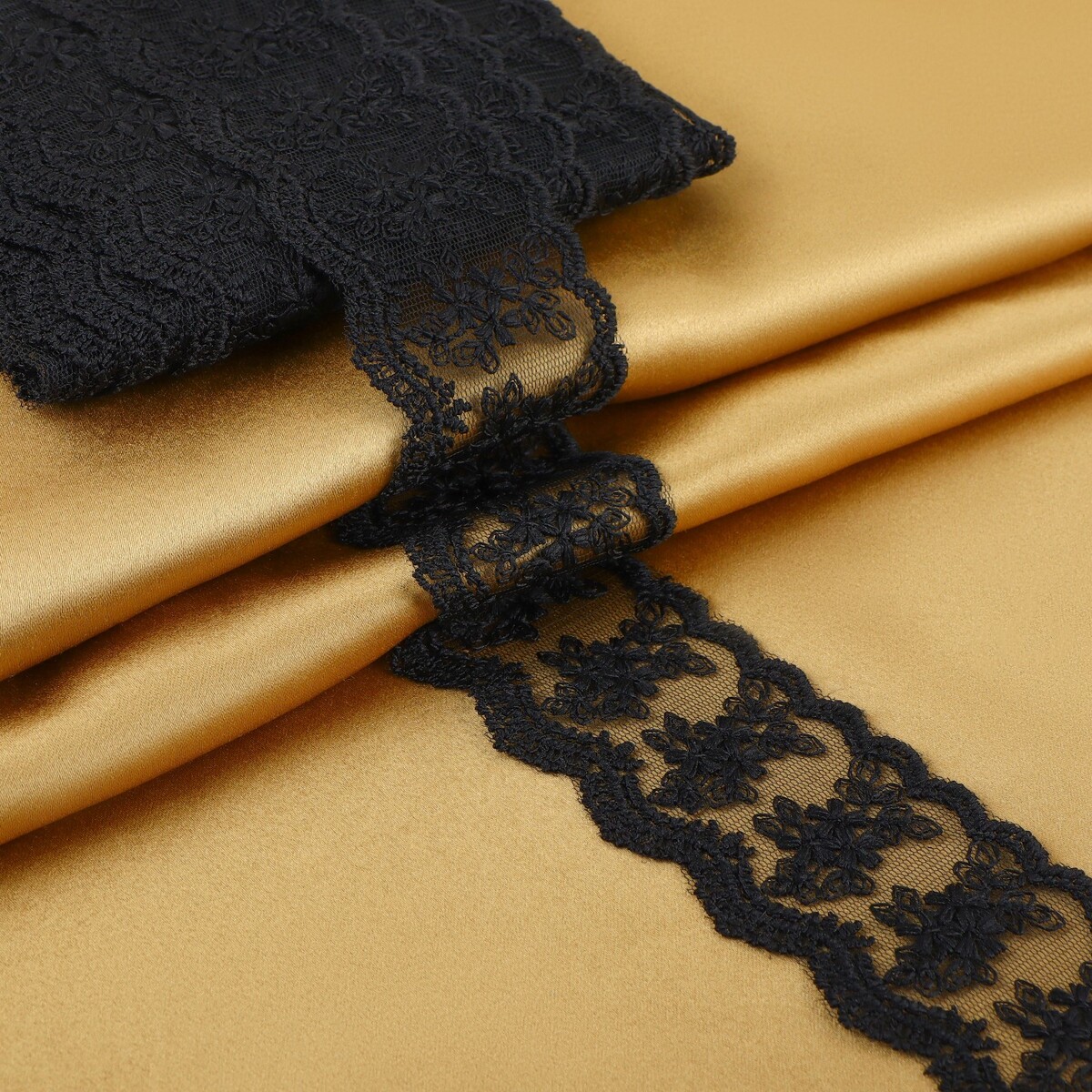 Кружево на сетке, 55 мм × 9 ± 0,5 м, цвет черный ifratti одеяло кружево в009см