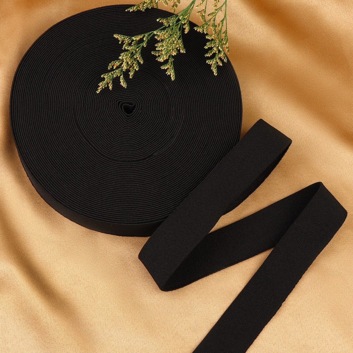 Резинка бельевая, 30 мм, 20 м, цвет черный