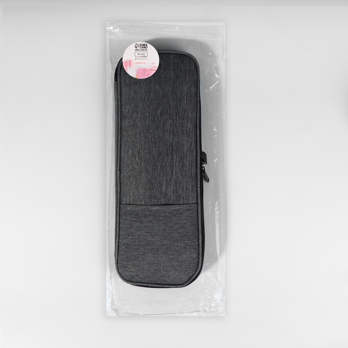 фото Пенал для вязания, 1 отделение, 8 карманов, 40 × 15 × 2,5 см, цвет серый арт узор