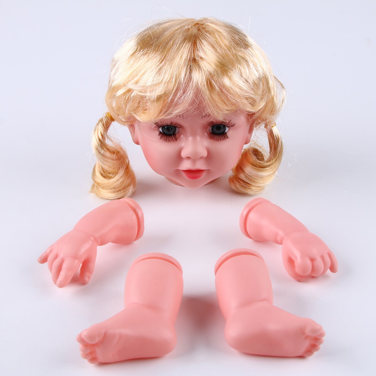 Набор для изготовления куклы: голова с волосами, 2 руки, 2 ноги, на куклы 60 см набор для изготовления куклы 2 руки 2 ноги для куклы 45 см