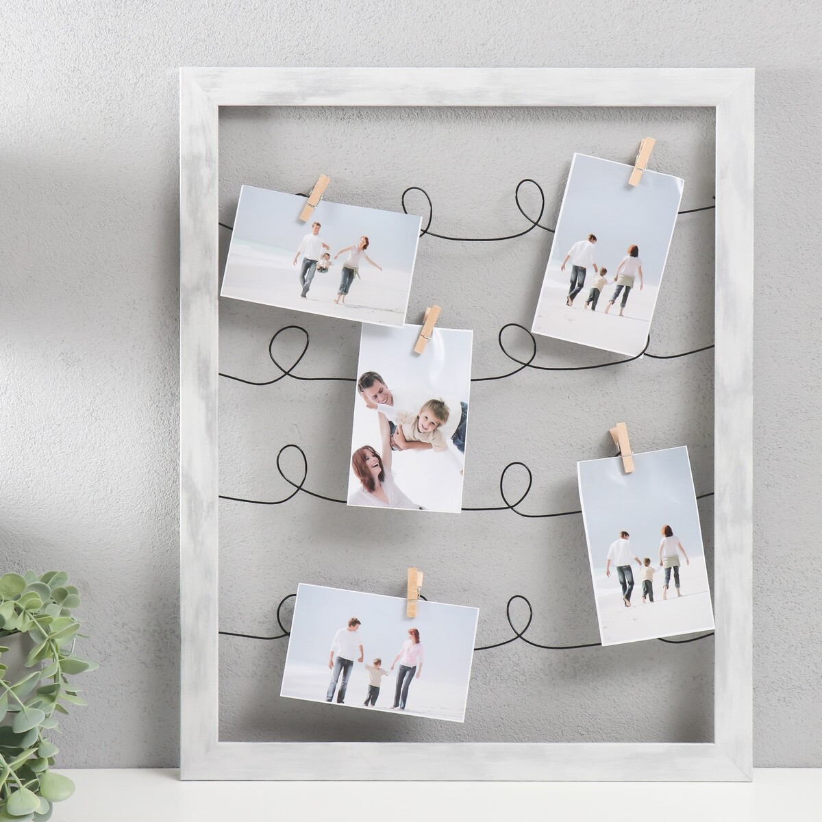 

Фоторамка пластик на 5 фото, Серый