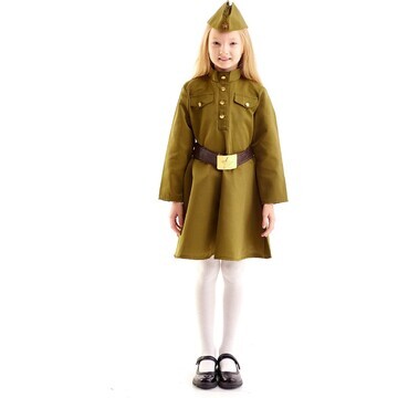 Платье военное для девочки люкс , пилотк