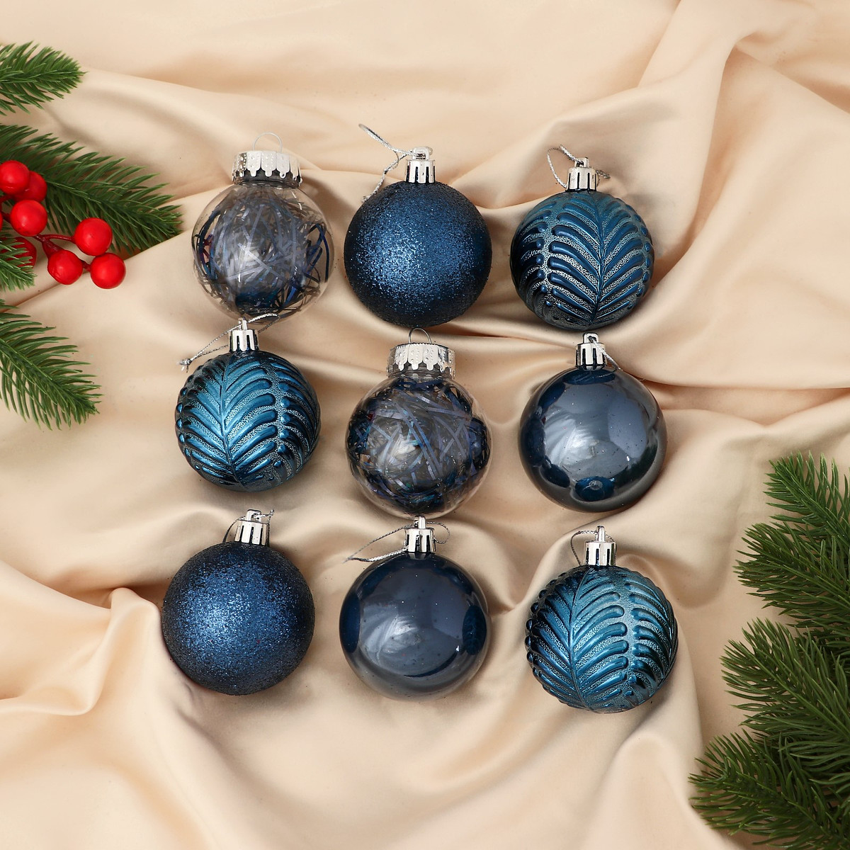 

Ёлочные игрушки, Разноцветный;синий;прозрачный