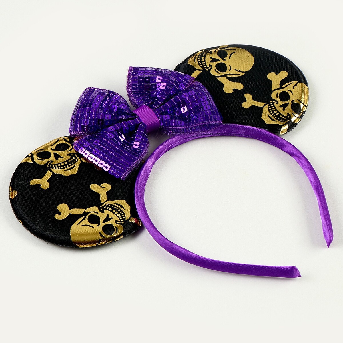 Ободок карнавальный 5583313 Черный, золотистый, фиолетовый, фото 5