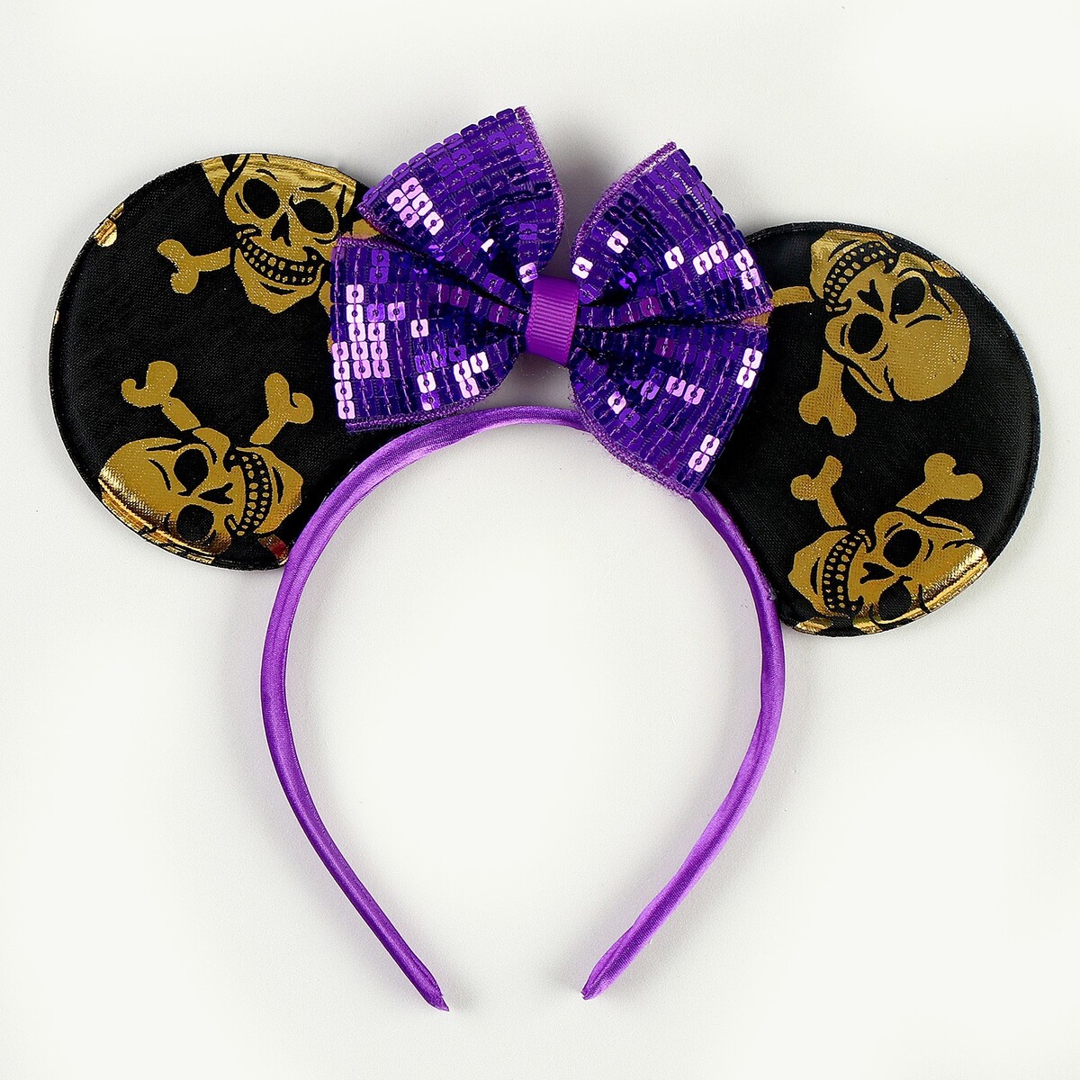 Ободок карнавальный 5583313 Черный, золотистый, фиолетовый, фото 4