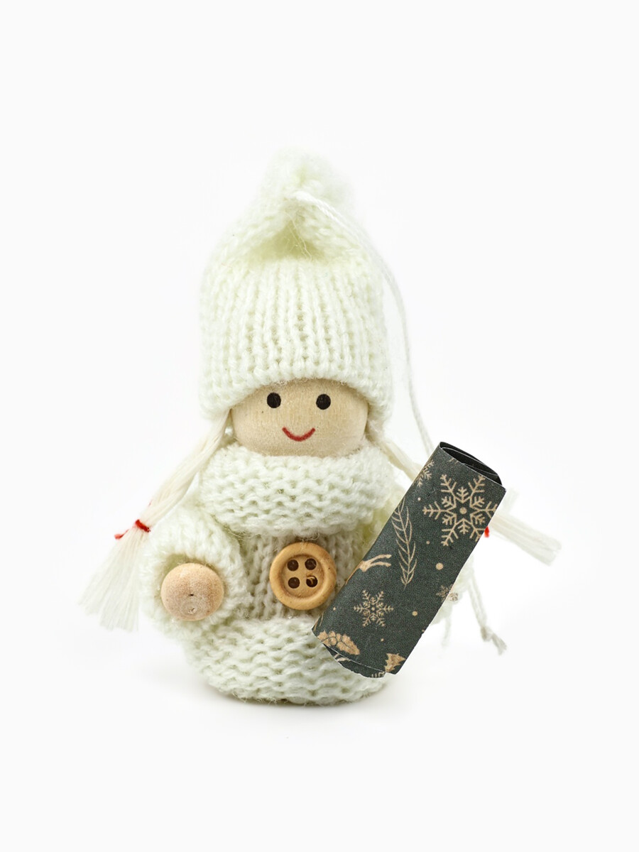 

Ёлочная игрушка новогодняя, Белый