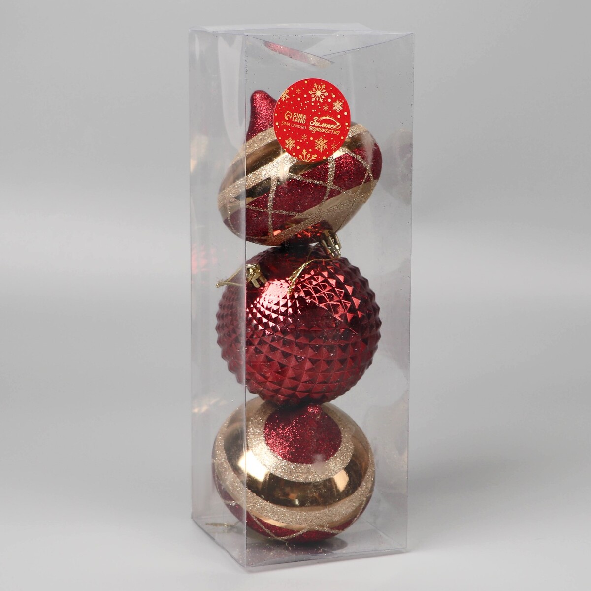 фото Набор украшений пластик 3 шт зимнее волшебство