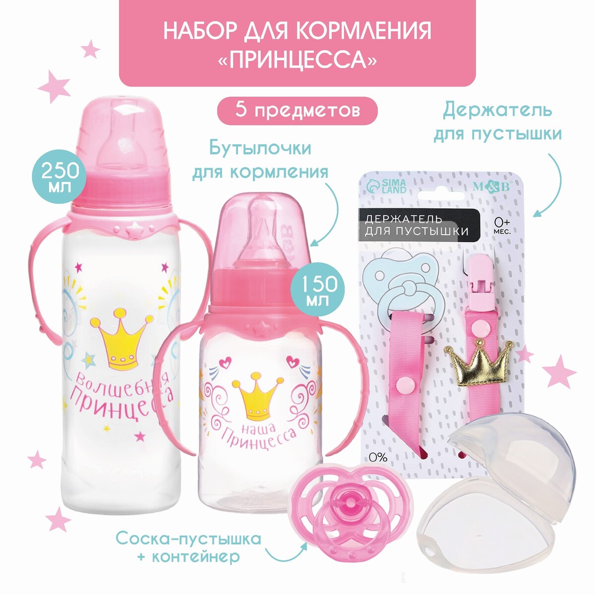 

Набор для кормления, Розовый