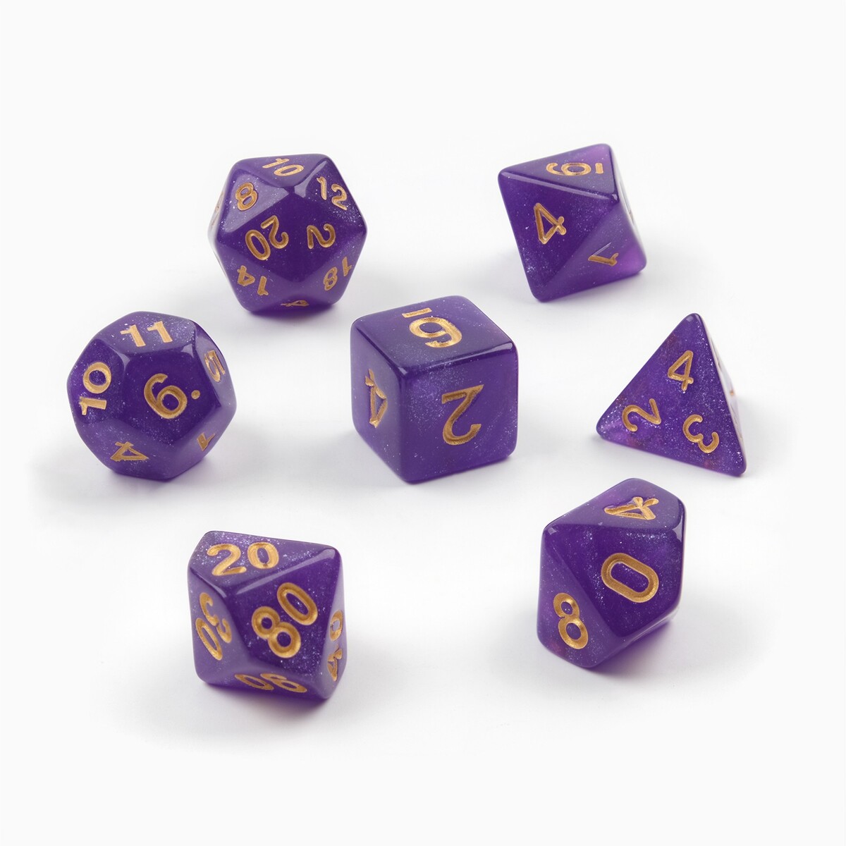 Набор кубиков для d&d (dungeons and dragons, днд) Время игры, цвет фиолетовый 05583853 - фото 2