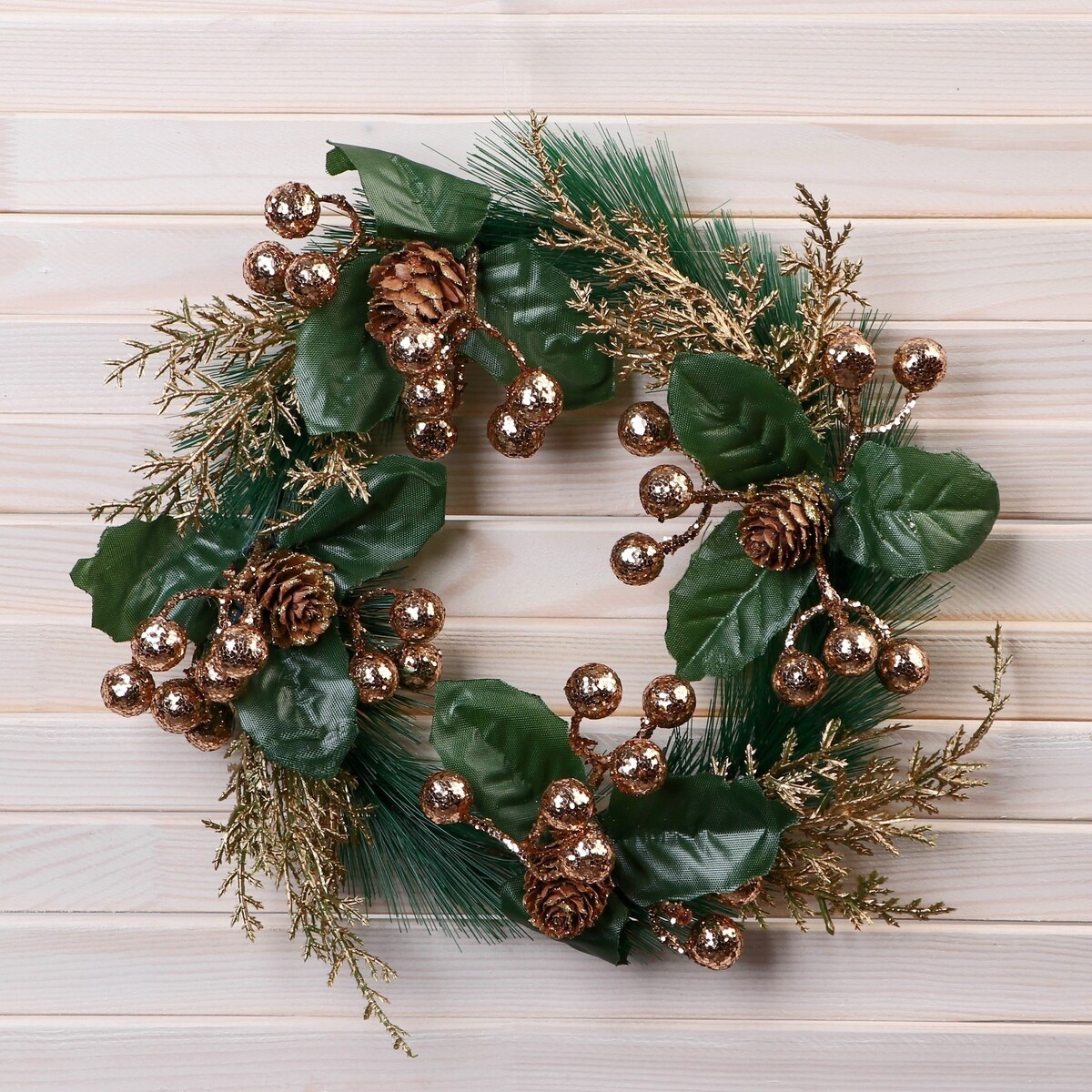 

Венок новогодний d=19 см, Золотистый