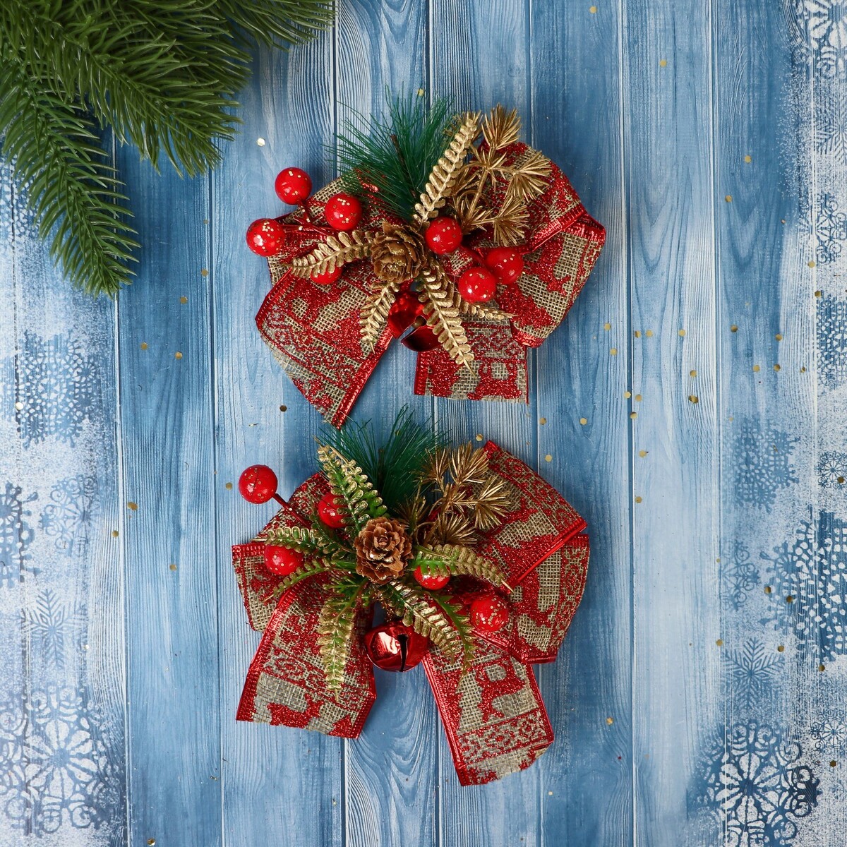 

Ёлочные игрушки 2 шт., Красный