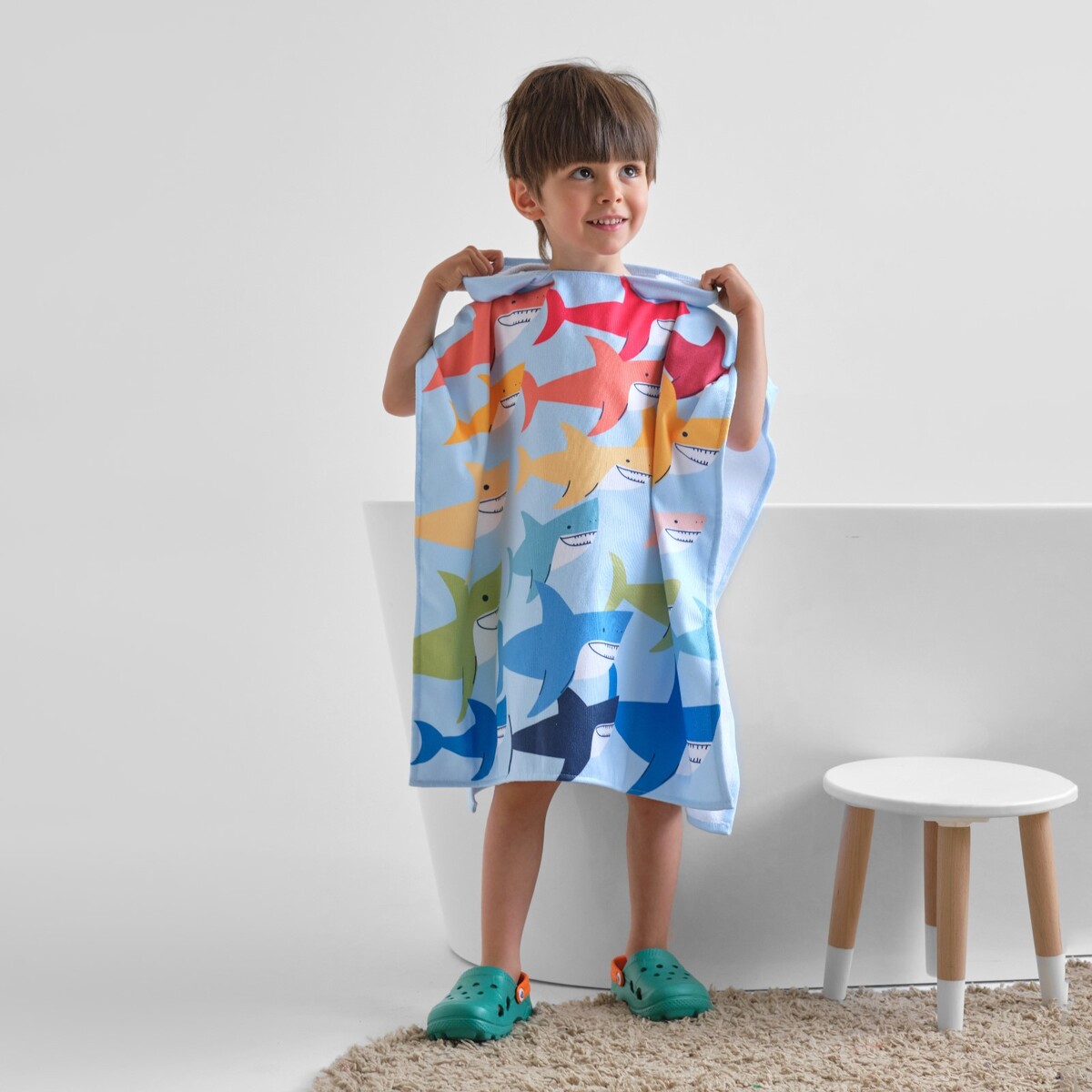 Полотенце пончо махровое полотенце пончо детское махровое крошка я единорог 60 120см 100% хлопок