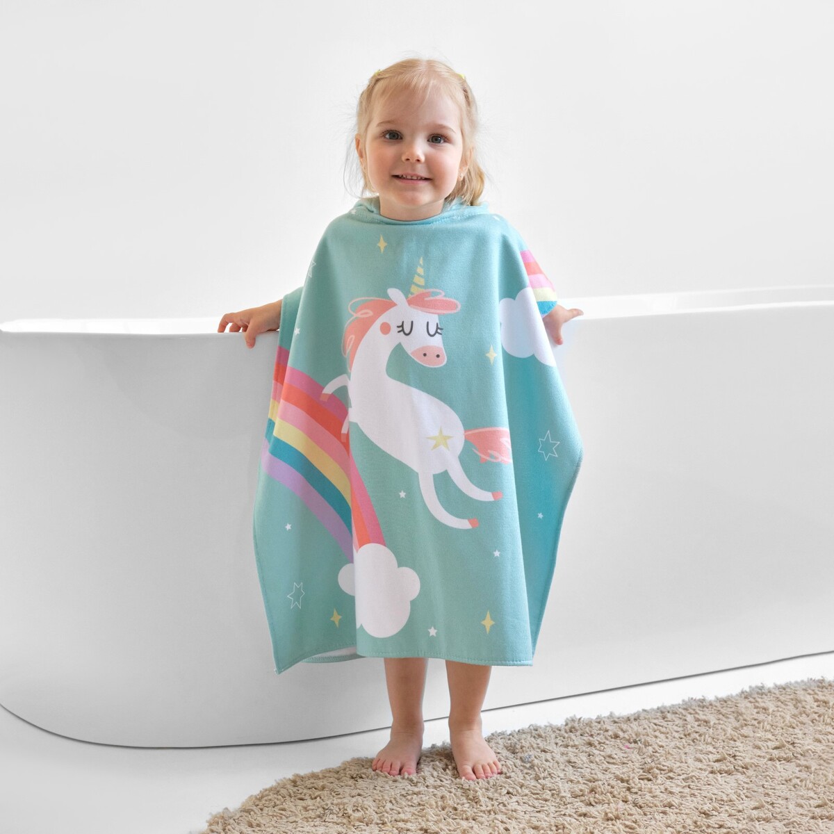 Полотенце пончо махровое полотенце текстильное для девочек