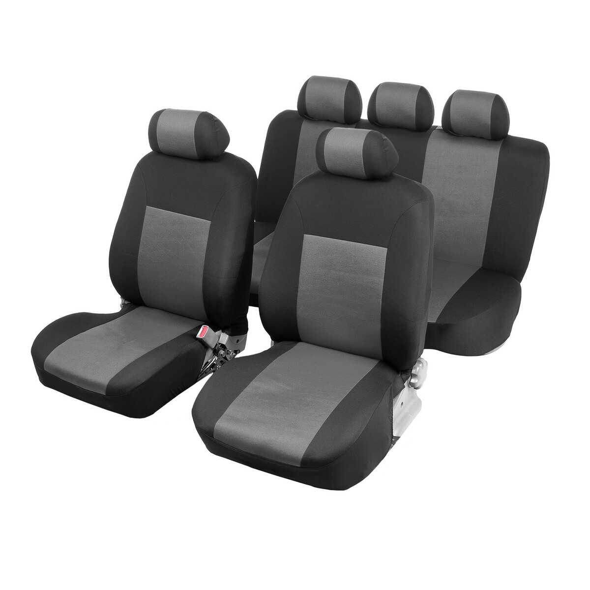 фото Чехлы на сиденья в автомобиль torso premium, 11 предметов, серый