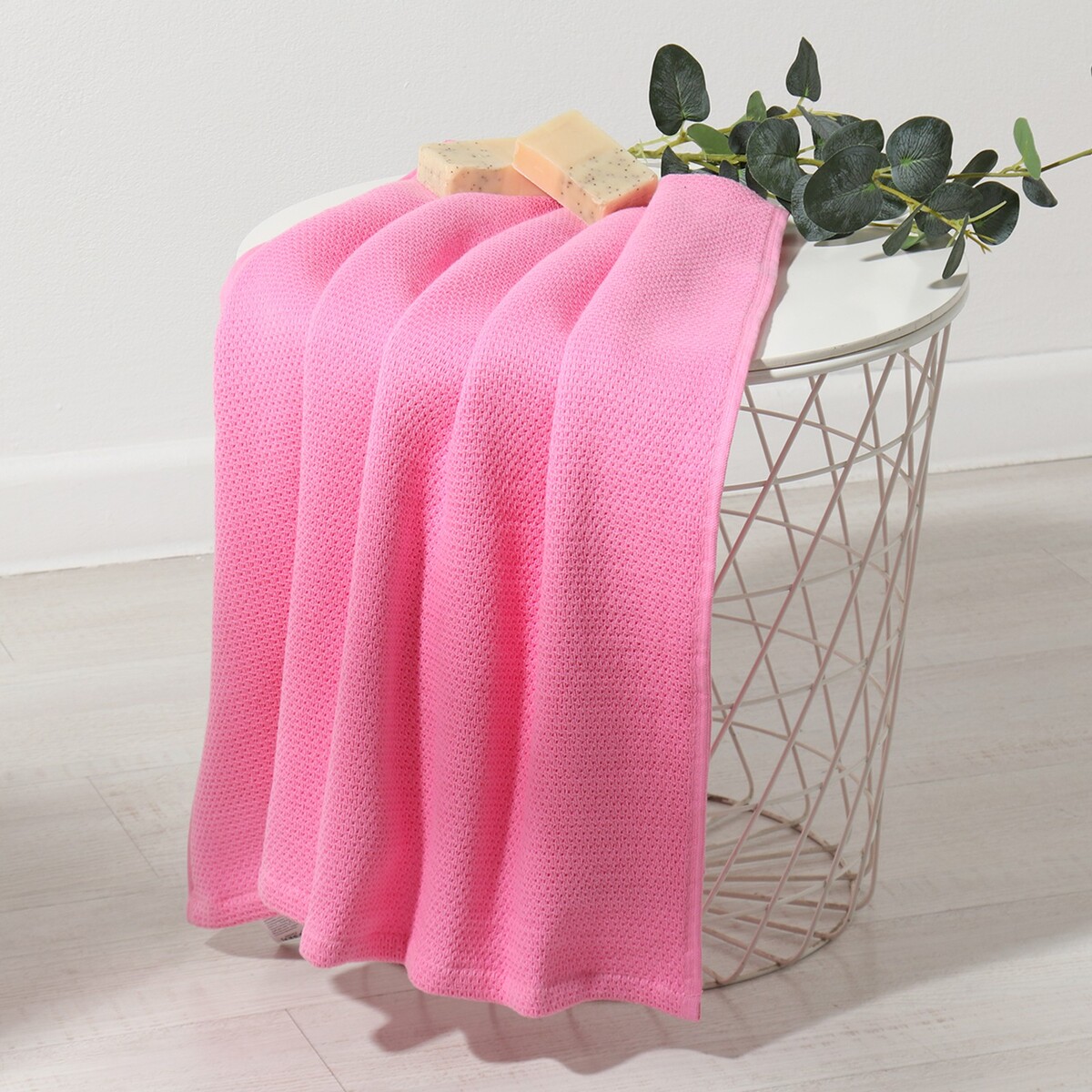Полотенце вафельное LoveLife, цвет розовый, размер 50х90 см