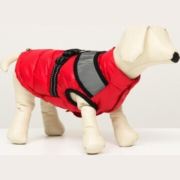 Куртка для собак со светоотражающей шлей