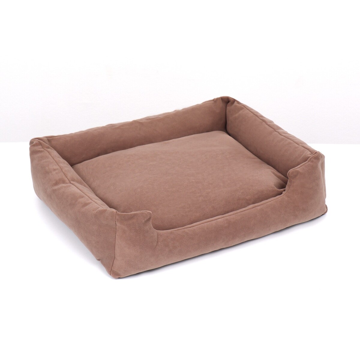 Лежанка-диван, 53 х 42 х 11 см, коричневая лежанка с косточкой 45х35х11 см коричневая
