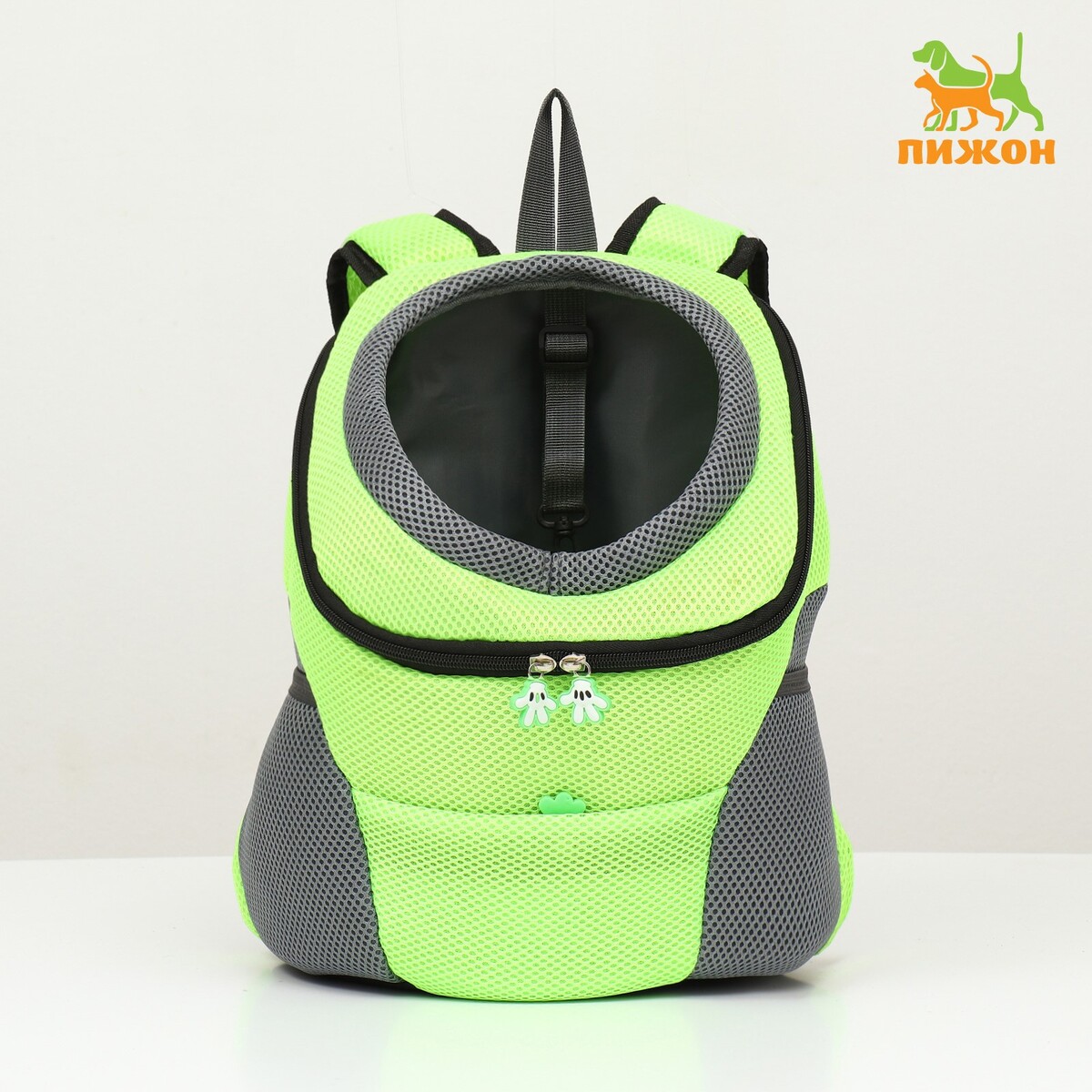 Рюкзак-переноска для животных, максимальный вес 10 кг, 30 х 16 х 34 см, зеленый