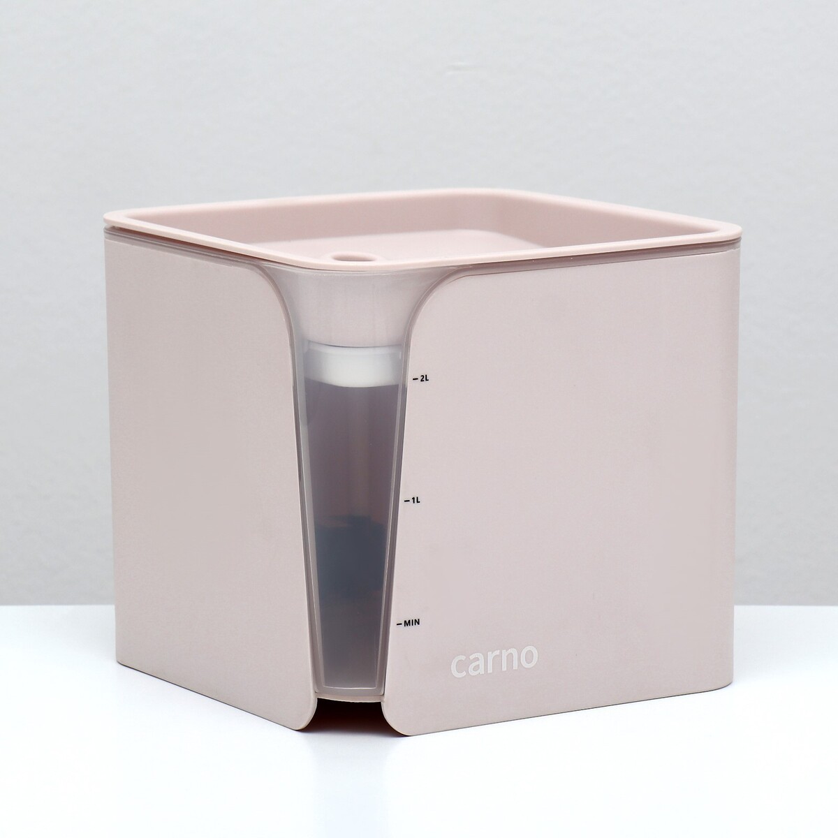 Фонтанчик для животных carno, 2 л, с датчиком воды и фильтром, 18х16 см 2 л, розовый