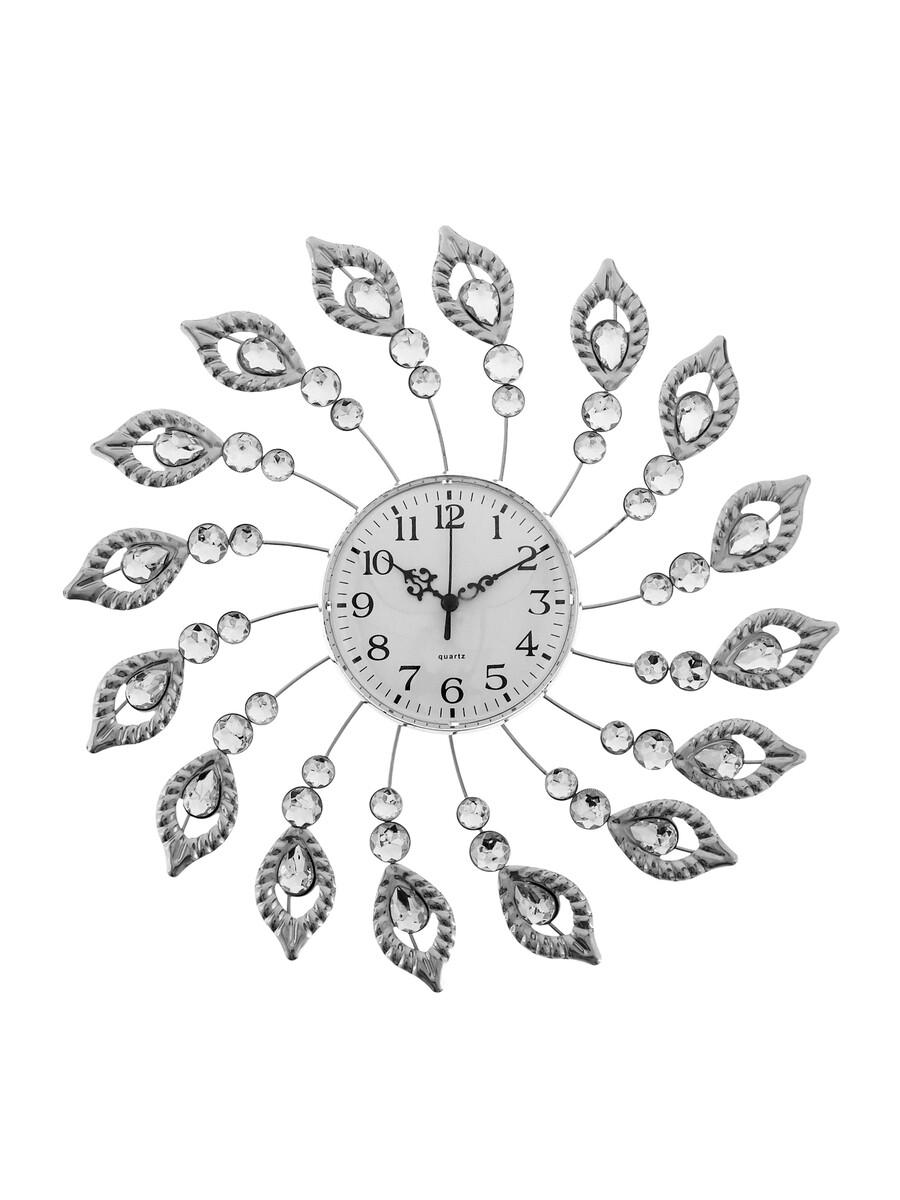 

Часы настенные, интерьерные, большие, Серебристый