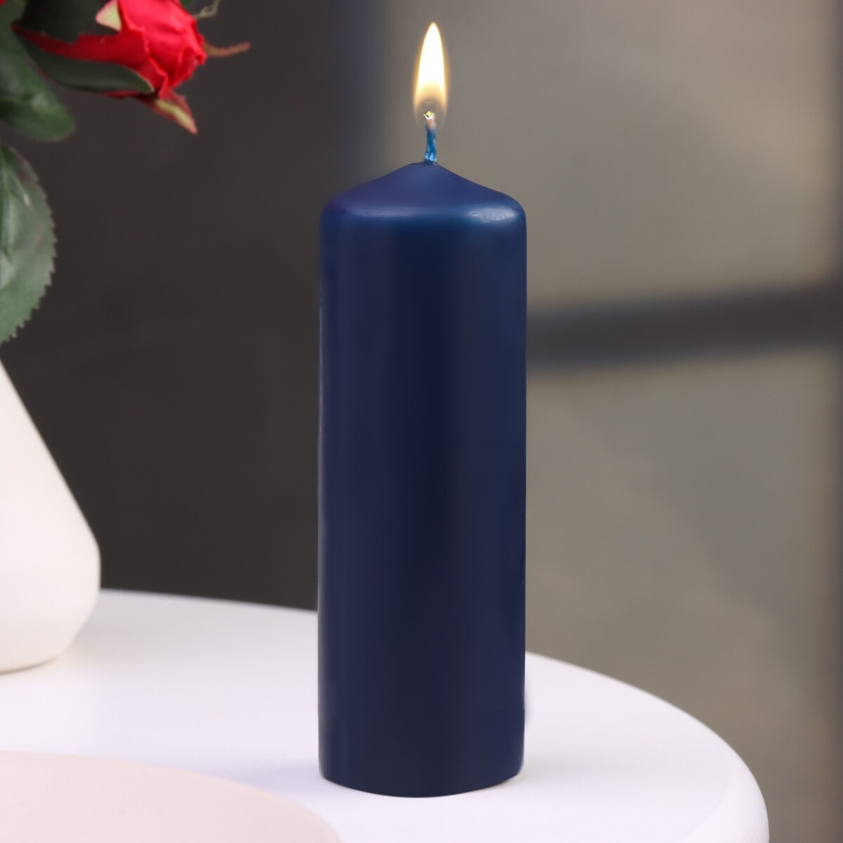 Свеча - цилиндр, 4×12, 15 ч, лазурь свеча цилиндр 4×6 см 9 ч лазурь