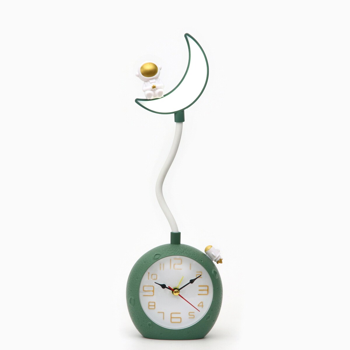 Часы - будильник с подсветкой лупа лампа kromatech бестеневая 2 20x 85 мм с прищепкой и подсветкой 40 led