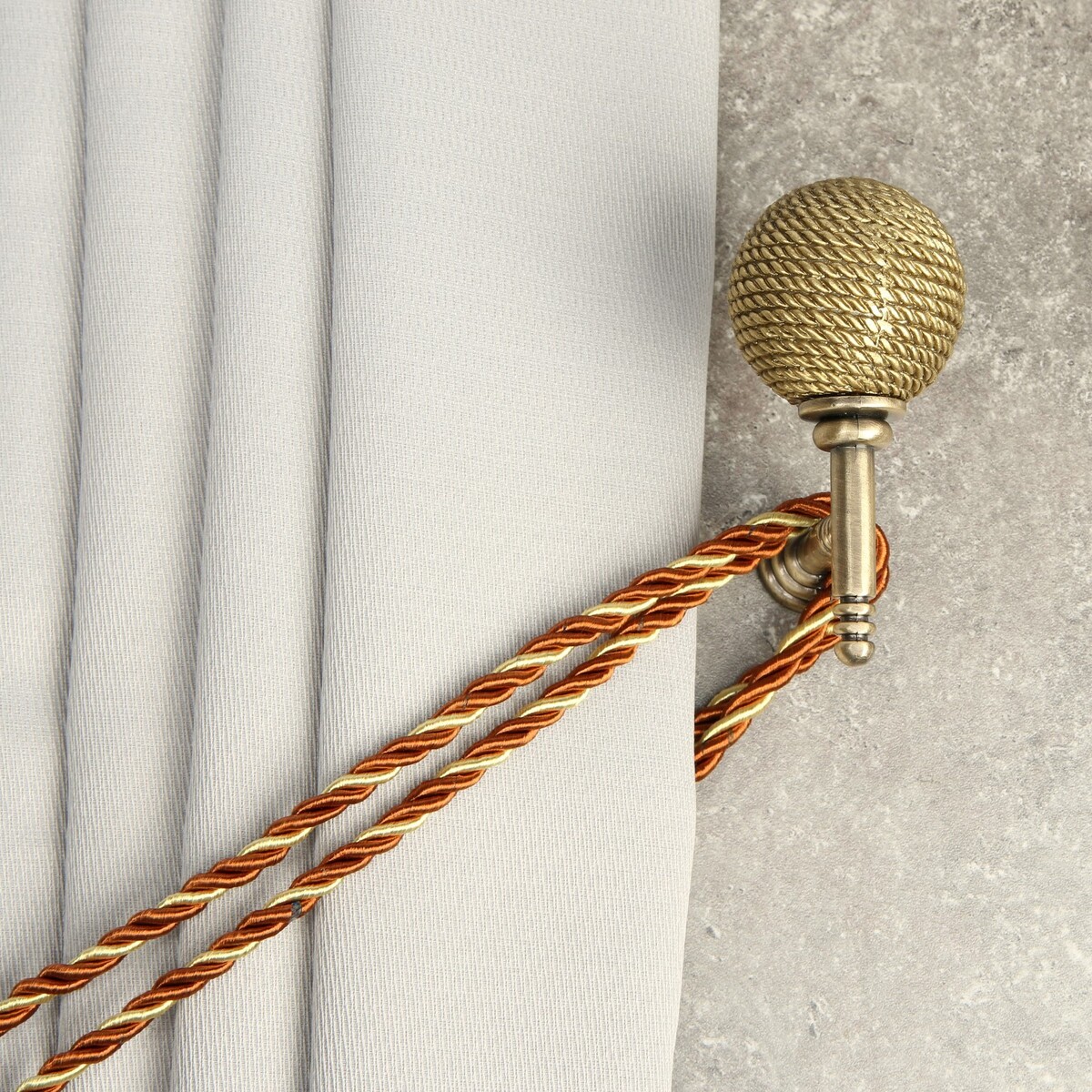 Крючок для штор ks100 cappio, однорожковый, цвет бронза, 2 шт
