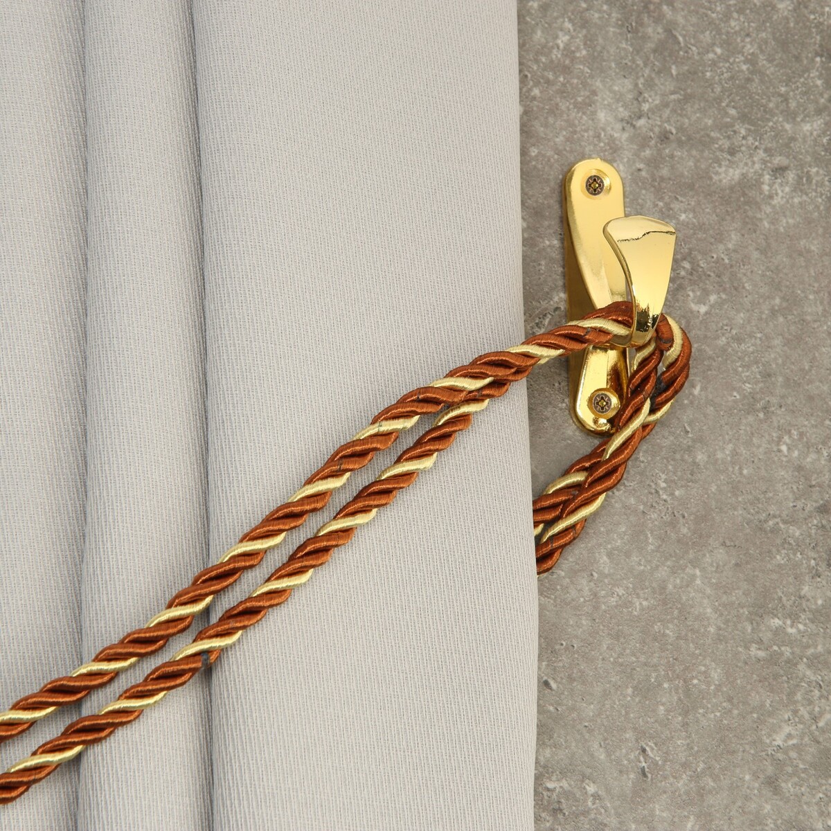 Крючок для штор ks101 cappio, однорожковый, цвет золото, 2 шт крючок мебельный cappio classic однорожковый матовое золото