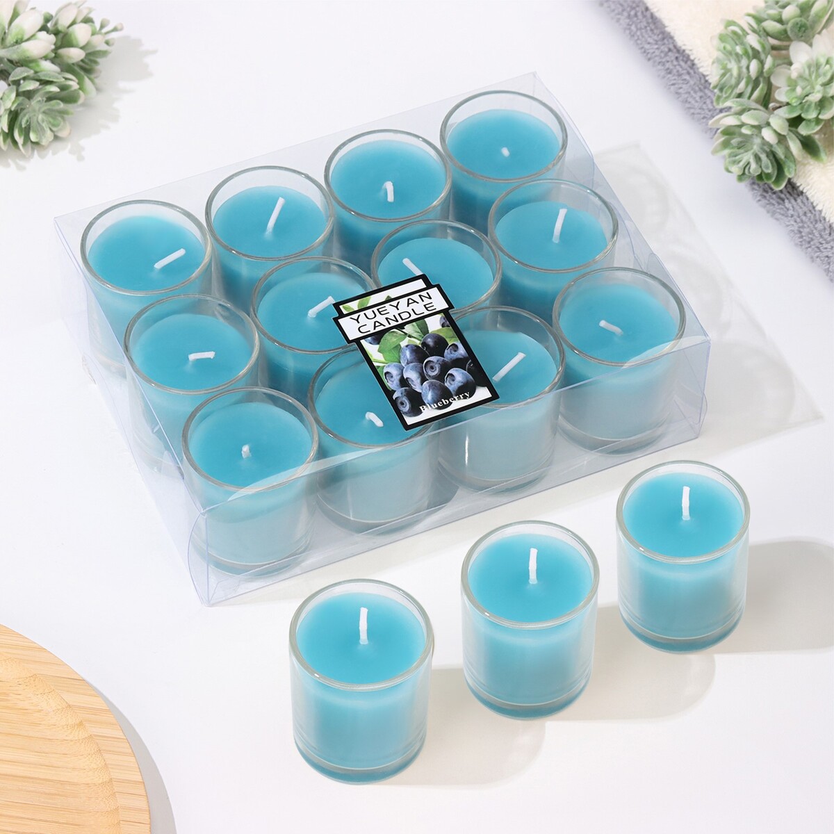Набор свечей ароматических в стакане набор свечей для торта спираль голубые 6шт 8см hf6769