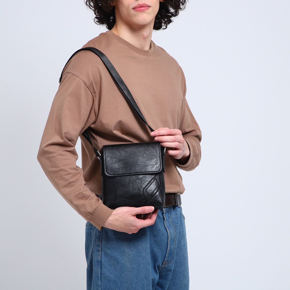 фото Сумка мужская, цвет черный no brand