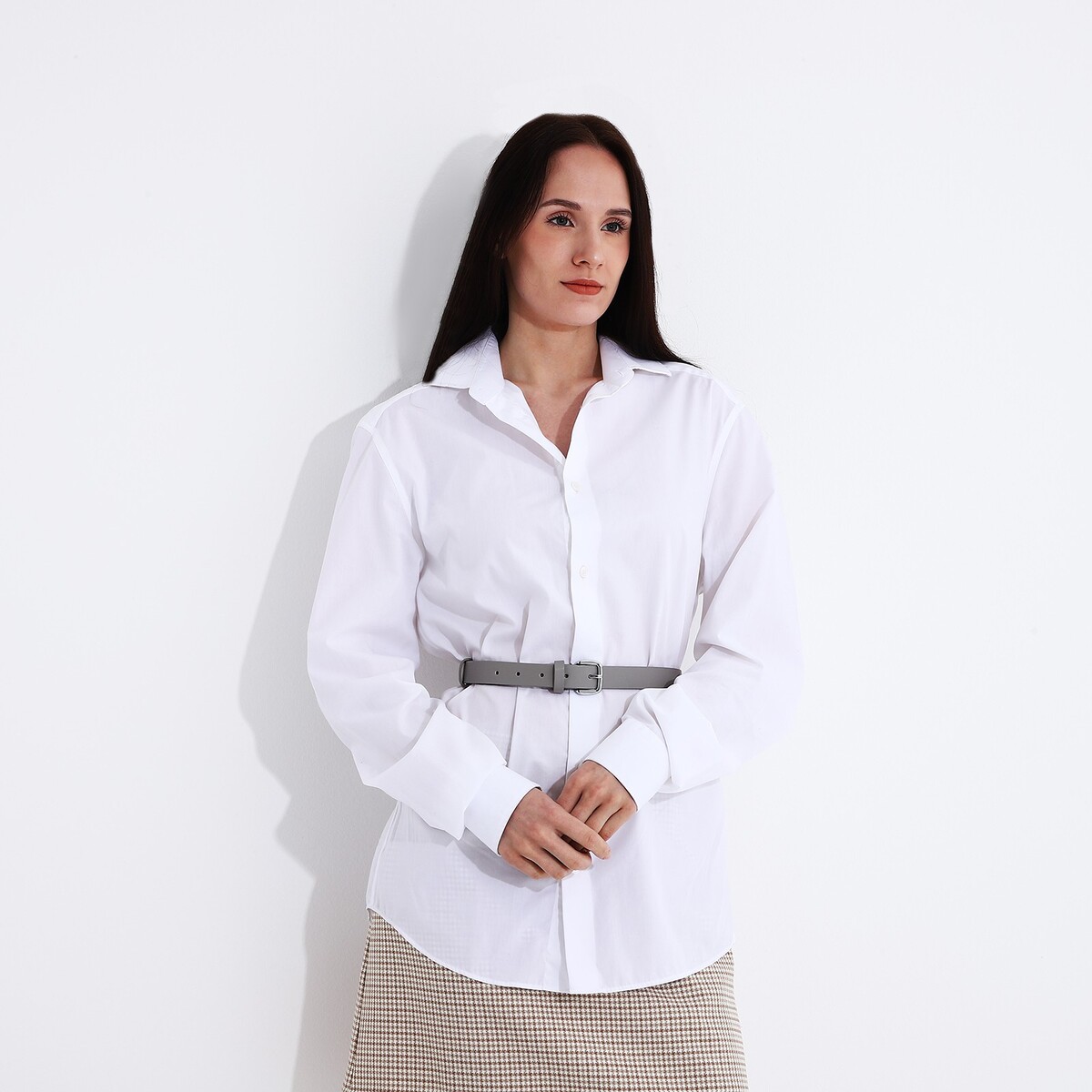 фото Ремень женский, ширина 2,5 см, винт, пряжка металл, цвет серый no brand