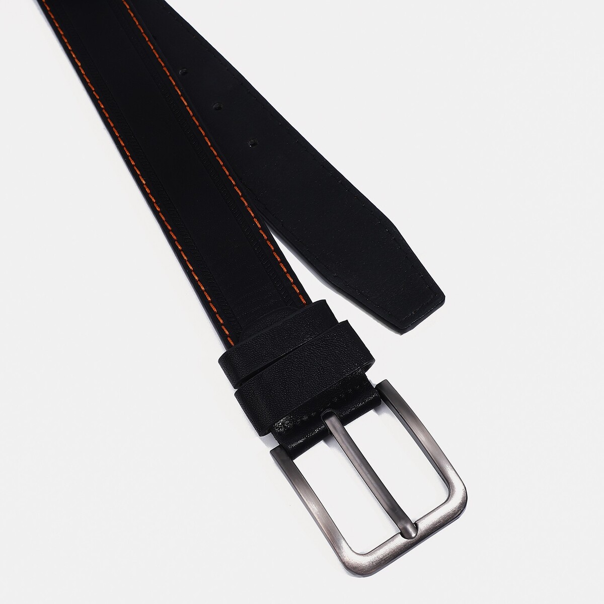 фото Ремень мужской, ширина 4 см, винт, пряжка металл, цвет черный no brand