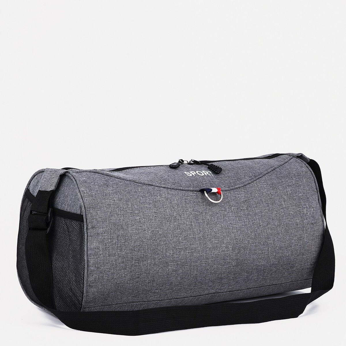 Сумка спортивная на молнии, наружный карман, длинный ремень, цвет серый ремень для сумки textura серый