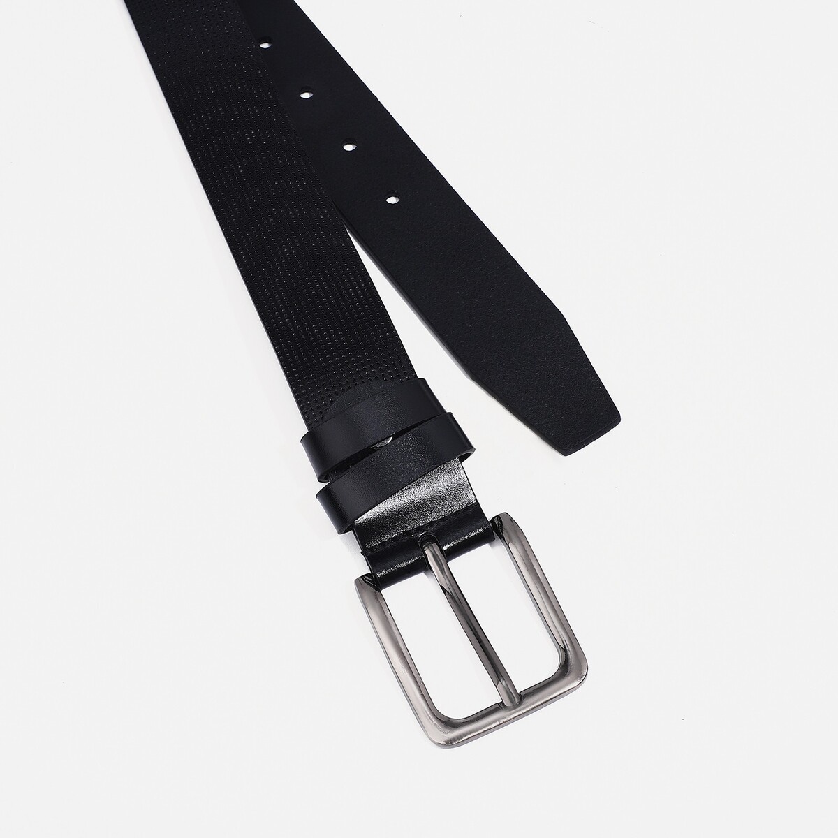 фото Ремень мужской, ширина 4 см, винт, пряжка металл, цвет черный no brand