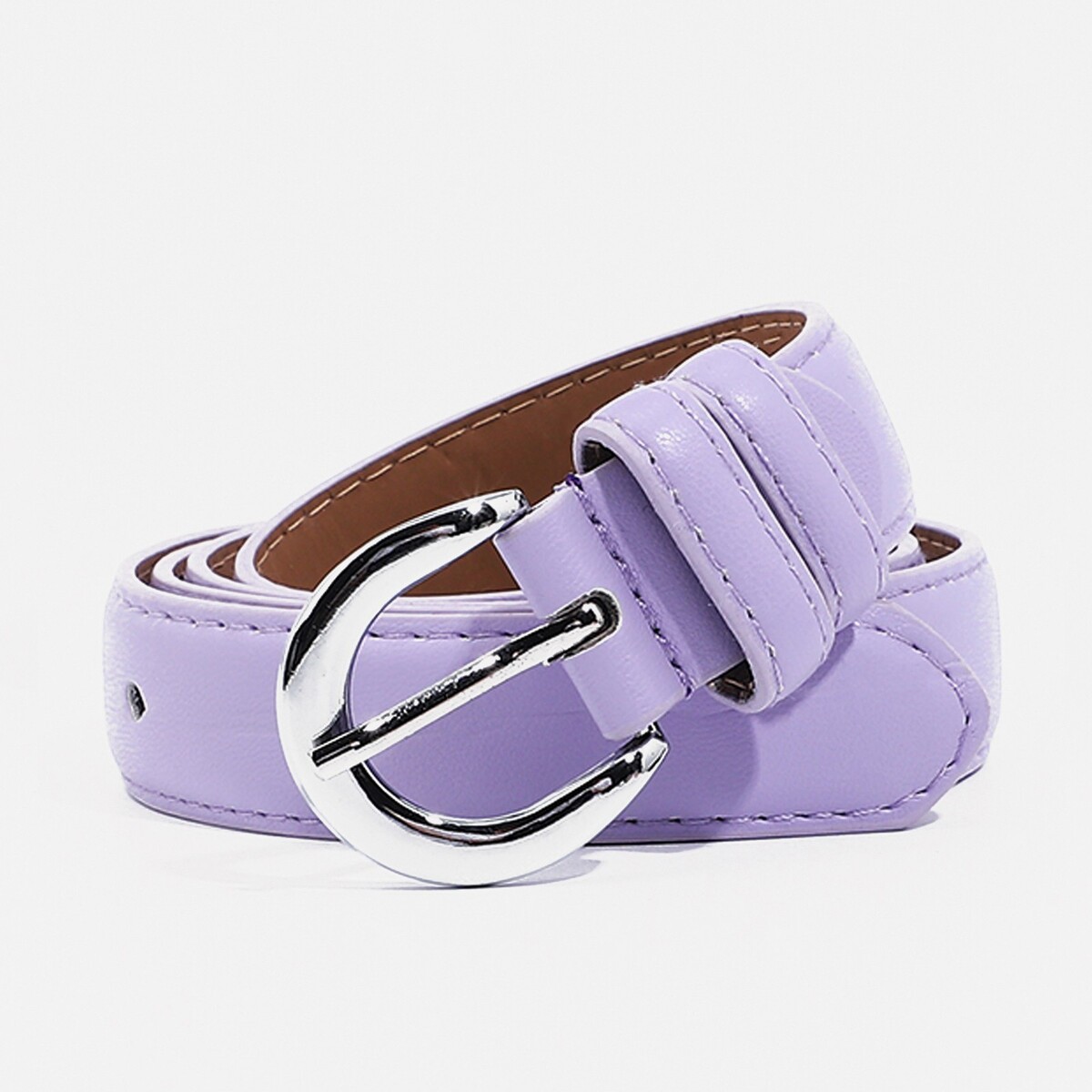 

Ремень женский, ширина 2,5 см, винт, пряжка металл, цвет сиреневый, Фиолетовый;сиреневый