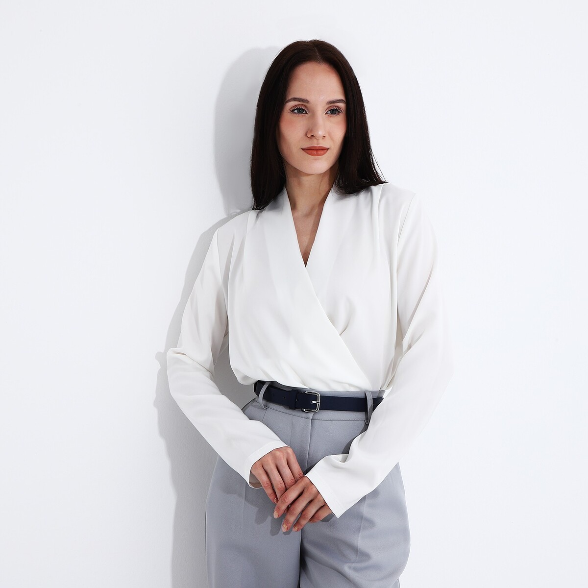 фото Ремень женский, ширина 2,5 см, винт, пряжка металл, цвет синий no brand