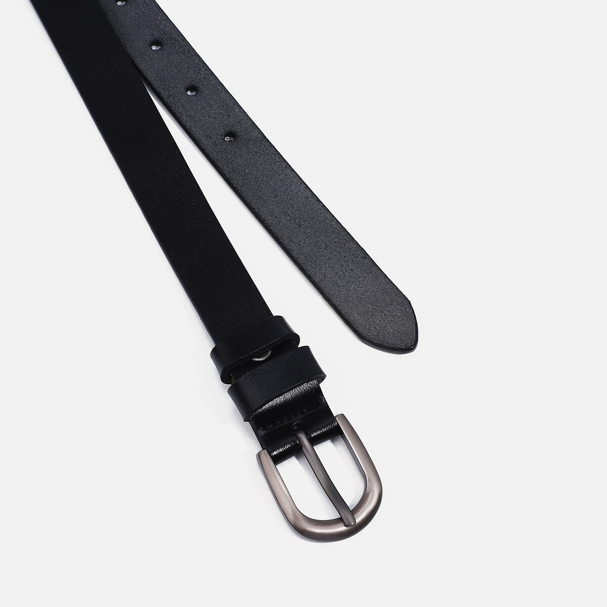 фото Ремень женский, ширина 2,5 см, винт, пряжка металл, цвет черный no brand