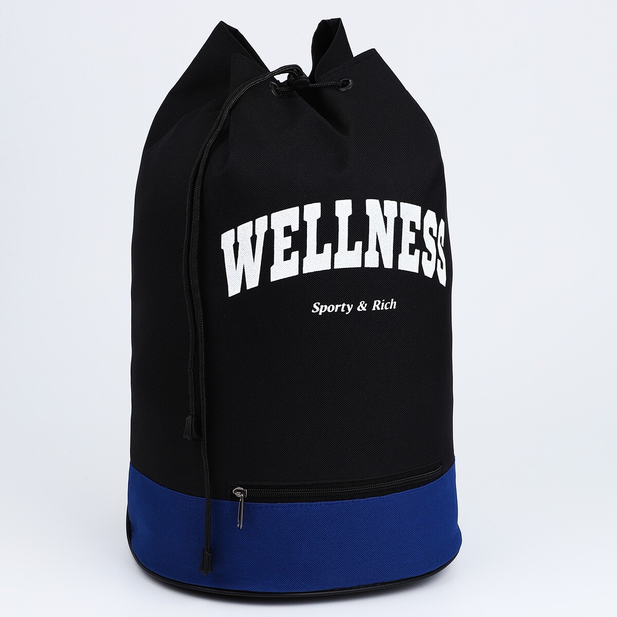 

Рюкзак-торба wellness, 45х20х25, отдел на стяжке шнурком, синий/черный