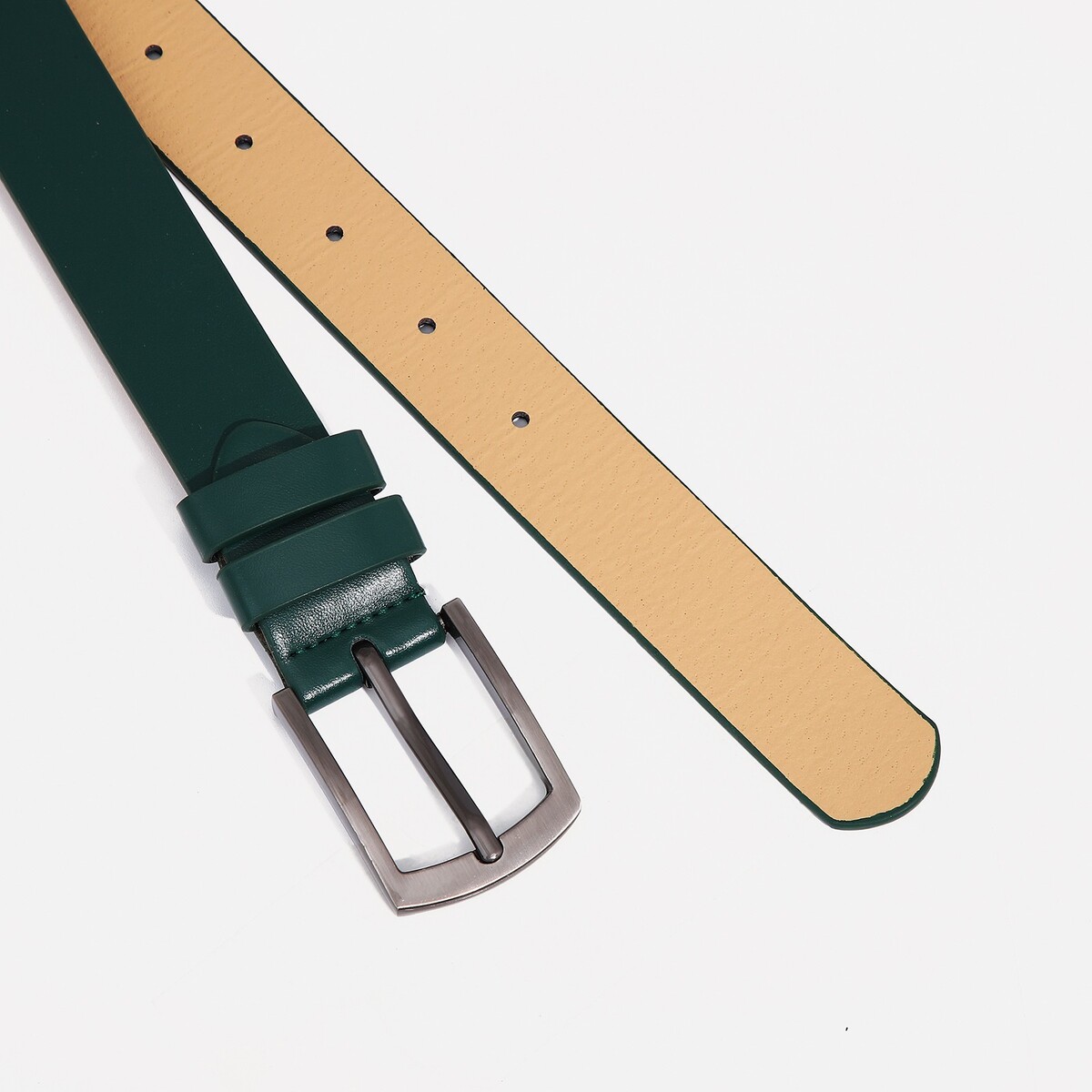 фото Ремень женский, ширина 2.7 см, винт, пряжка металл, цвет зеленый no brand